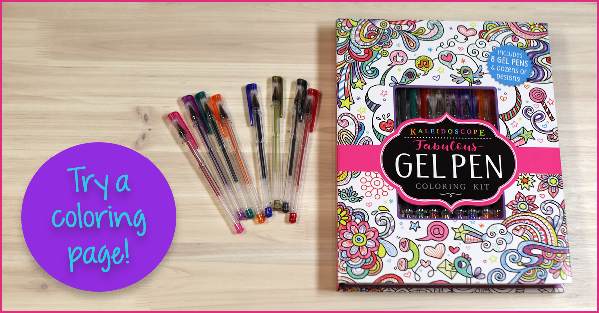 Kaleidoscope: Fabulous Gel Pen Coloring Kit - by Editors of Silver Dolphin  Books (Mixed Media Product)